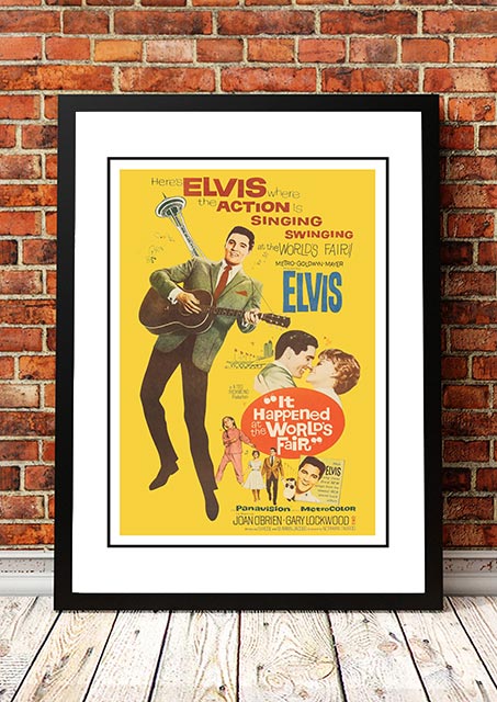 NNEDSZ Elvis 'It Happened At The World's Fair' Framed Movie Poster! - Framed A4