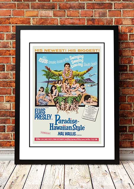 NNEDSZ Elvis 'Paradise, Hawaiian Style' Framed Movie Poster! - Framed A2