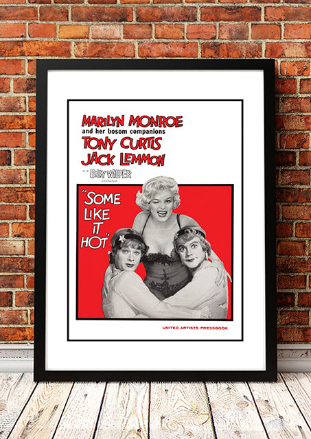 NNEDSZ Marilyn Monroe ‘Some Like It Hot’ Framed Movie Poster! - Framed A3