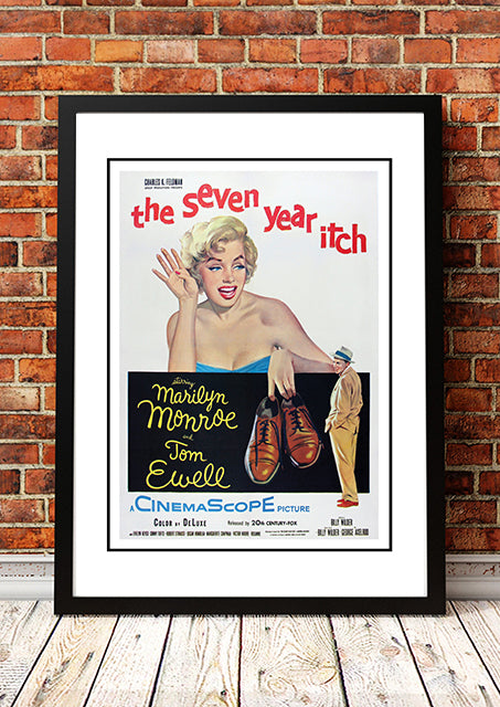 NNEDSZ Marilyn Monroe ‘The Seven Year Itch’ Framed Movie Poster! - Framed A4