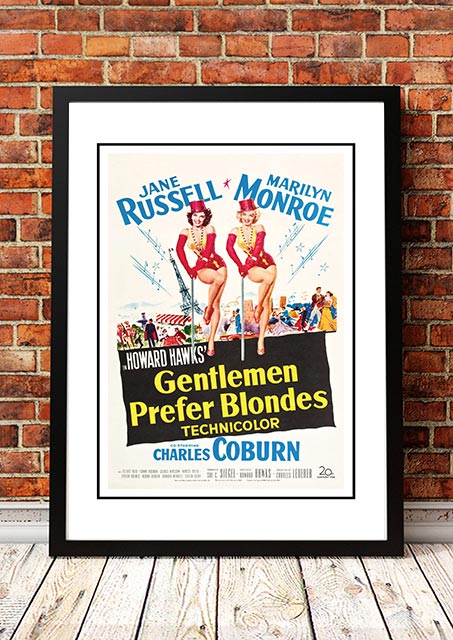 NNEDSZ Marilyn Monroe ‘Gentlemen Prefer Blondes’ Framed Movie Poster! - Framed A2