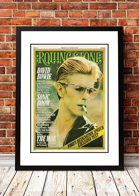 NNEDSZ David Bowie' Rolling Stone Magazine Cover! - Framed A3