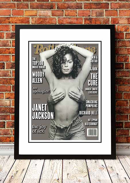 NNEDSZ Janet Jackson' Rolling Stone Magazine Cover! - Framed A2