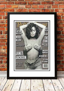 Janet Jackson' Rolling Stone Magazine Cover! - Framed A4