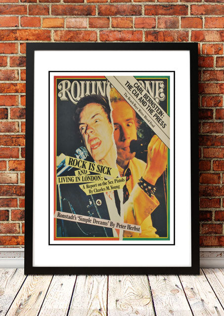 NNEDSZ Sex Pistols' Rolling Stone Magazine Cover! - Framed A4