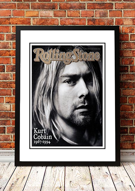 NNEDSZ Kurt Cobain' Rolling Stone Magazine Cover! - Framed A4