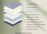 NNEDSZ Aster hybrid 22cms thickness euro top matttress-double