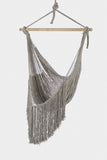 NNEDSZ Fringed Cotton Rope Mexican Hammock Swing from Mexico in Dream Sands