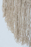 NNEDSZ Fringed Cotton Rope Mexican Hammock Swing from Mexico in Ivory