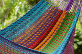 NNEDSZ Outdoor undercover cotton Mayan Legacy hammock with hand crocheted tassels King Size Colorina