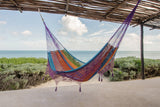 NNEDSZ Outdoor undercover cotton Mayan Legacy hammock with hand crocheted tassels King Size Colorina