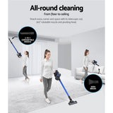 NNEDSZ Devanti Stick Vacuum Cleaner Brushless Cordless 250W Blue