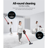 NNEDSZ Devanti Stick Vacuum Cleaner Brushless Cordless 250W Red