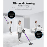 NNEDSZ Devanti Stick Vacuum Cleaner Bagless Cordless 120W Purple