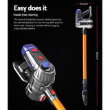 NNEDSZ Handheld Vacuum Cleaner Cordless Stick Handstick Car Vac Bagless 2-Speed LED Headlight Gold
