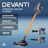 NNEDSZ Handheld Vacuum Cleaner Cordless Stick Handstick Car Vac Bagless 2-Speed LED Headlight Gold