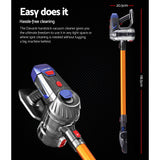 NNEDSZ Devanti Stick Vacuum Cleaner Bagless Cordless 150W Gold