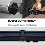 NNEMB 15ft x 8ft Caravan Retractable Awning, Powder Coated 6063 Aluminium and Vinyl, for Caravan, Motorhome, RV, Work Trailer