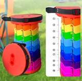 NNEOBA Adjustable Folding Telescopic Stool for Outdoor Travel and Fishing