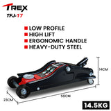 NNEMB 1700KG Hydraulic Trolley Floor Jack, Low Profile, Quick Release Handle, for Jacking Car