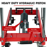 NNEMB 230KG Hydraulic Scissor Lift Platform Trolley, Non-Skid Rubber Platform Pad, for Material Handling