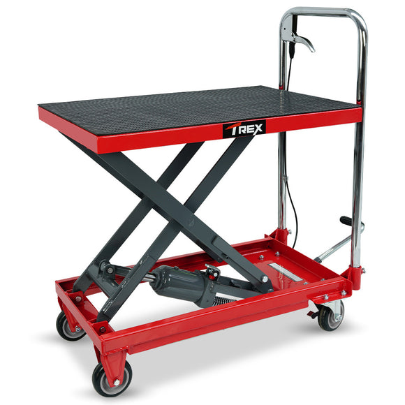 NNEMB 230KG Hydraulic Scissor Lift Platform Trolley, Non-Skid Rubber Platform Pad, for Material Handling