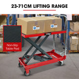 NNEMB 230KG Hydraulic Scissor Lift Platform Trolley, Non-Skid Rubber Platform Pad, for Material Handling