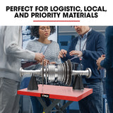 NNEMB 300KG Hydraulic High Lift Double Scissor Trolley, 1.3M Max Platform Hgt, Heavy-Duty, for Material Handling