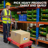NNEMB 500KG Hydraulic Scissor Lift Platform Trolley, Heavy-Duty, for Material Handling