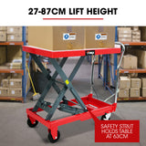 NNEMB 500KG Hydraulic Scissor Lift Platform Trolley, Heavy-Duty, for Material Handling