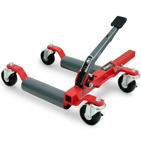 NNEMB 590kg Vehicle Positioning Jack, Mechanical Ratcheting Foot Pedal Wheel Dolly For Auto Car Moving