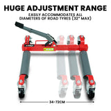NNEMB 1180kg Set of 2 Vehicle Positioning Jacks, Mechanical Ratcheting Foot Pedal Wheel Dolly For Auto Car Moving