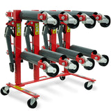 NNEMB 2360kg Set of 4 Vehicle Positioning Jacks with Rack Stand, Mechanical Ratcheting Foot Pedal Wheel Dolly For Auto Car Moving