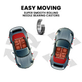 NNEMB 2360kg Set of 4 Vehicle Positioning Jacks, Mechanical Ratcheting Foot Pedal Wheel Dolly For Auto Car Moving