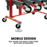 NNEMB Vehicle Positioning Jack Storage Rack Stand, Heavy Duty Design with Locking Castor Wheels