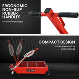 NNEMB 76L Low Level Mobile Truck Waste Oil Fluid Drainer Pan, Hand Pump, for Workshop