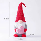 NNEOBA Valentine's Day Love Heart Faceless Gnome Plush Doll