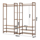 NNEED Open Wardrobe Organiset with 13 Display Shelves