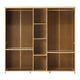 NNEED Open Wardrobe Clothes Storage Hanging Rail Bamboo