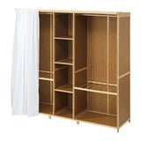 NNEED Open Wardrobe Clothes Storage Hanging Rail Bamboo