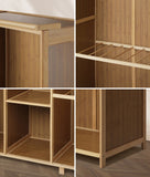 NNEED Open Wardrobe Clothes Storage Hanging Rail Bamboo