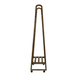 NNEED Clothes Rack Hanging Rail Bamboo Portable Wheels