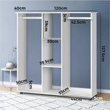 NNEED Portable Double Wardrobe Open Clothes Rack