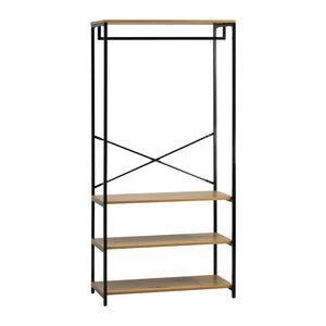 NNEED Open Wardrobe with Hanging Rail Metal 4 shelves