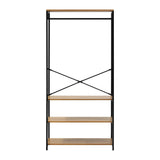 NNEED Open Wardrobe with Hanging Rail Metal 4 shelves