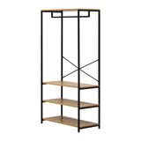 NNEED Open Wardrobe with Hanging Rail Metal 4 shelves