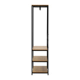 NNEED Open Wardrobe with Hanging Rail Metal 4 shelves