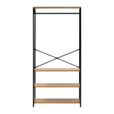 NNEED Open Wardrobe with Hanging Rail Metal 4 shelves