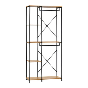 NNEED Large Open Wardrobe Hanging Rail 5 shelves