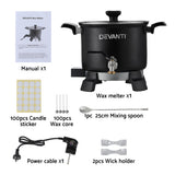 NNEDSZ 5L Wax Melter Candle Making 1200W Melting Pot Furnace Quick Pour Spout Soy Soap